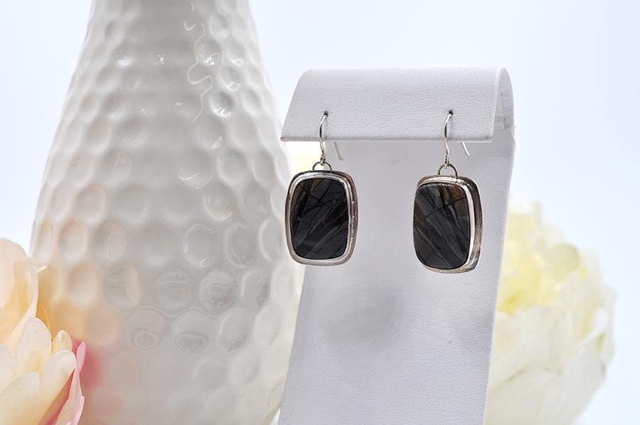 Picasso Jasper and Sterling Silver Earrings