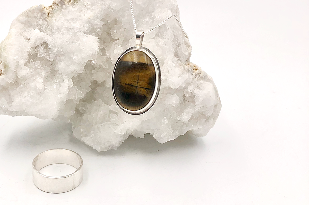WEDNESDAY NIGHTS: April 2nd - April 23rd • Hammered Silver Ring Band & Stone Pendant