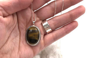 BEGINNING CLASS: TUESDAY NIGHTS, May 21st - June 11th: Wide Texture Band & Bezel Set Stone Pendant
