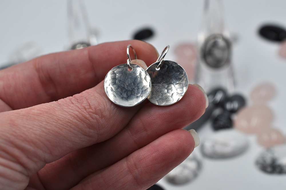 SUNDAY, April 6th • Sterling Silver Hammered Disc Earrings Workshop