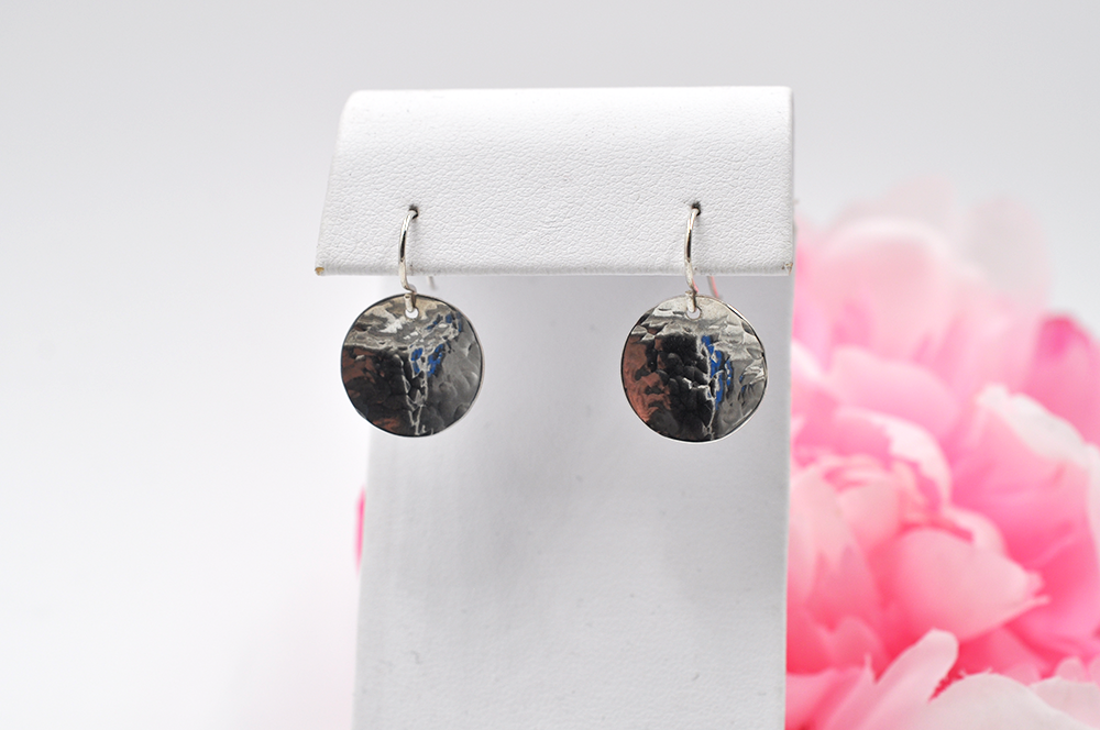 SUNDAY, April 6th • Sterling Silver Hammered Disc Earrings Workshop