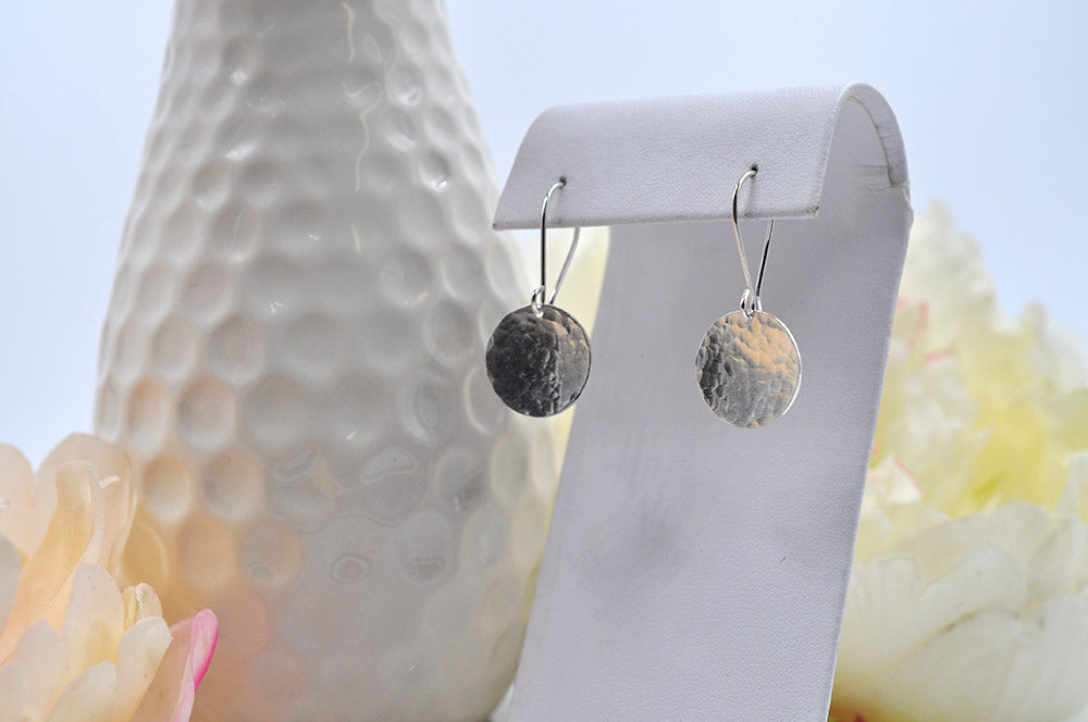 SUNDAY, April 6th • Sterling Silver Hammered Disc Earrings Workshop