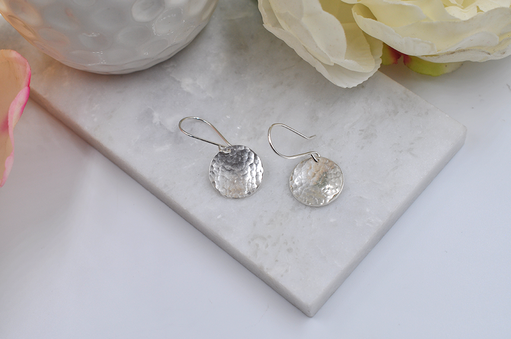 SUNDAY, April 6th • Sterling Silver Hammered Disc Earrings Workshop
