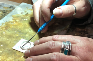 TUESDAY NIGHTS: February 13th - March 5th • Hammered Silver Ring Band & Stone Pendant