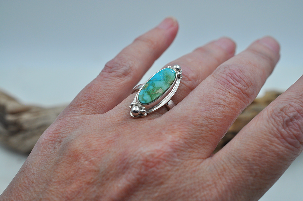 Turquoise Mountain Turquoise Ring • US Size 7.5