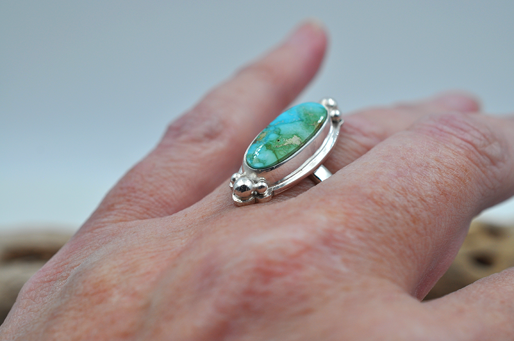 Turquoise Mountain Turquoise Ring • US Size 7.5