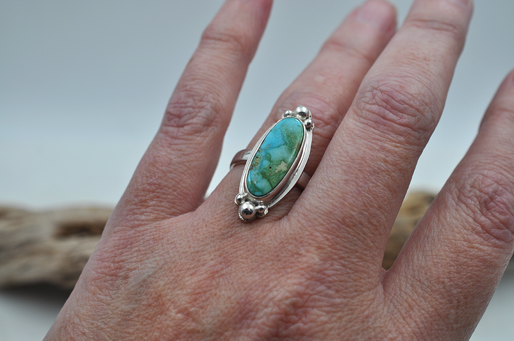 Turquoise Mountain Turquoise Ring • US Size 7.5