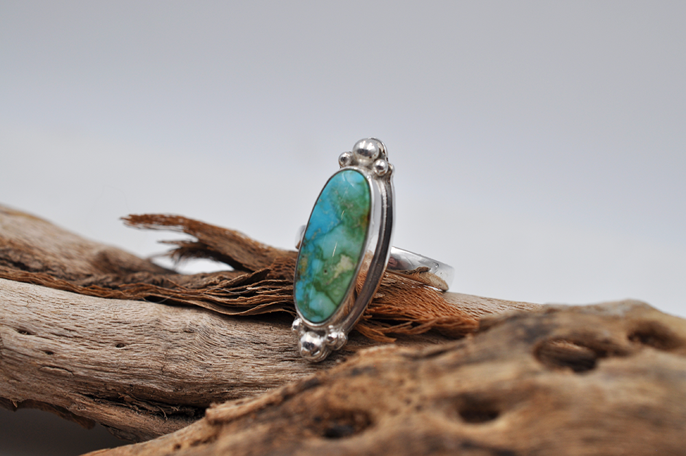 Turquoise Mountain Turquoise Ring • US Size 7.5