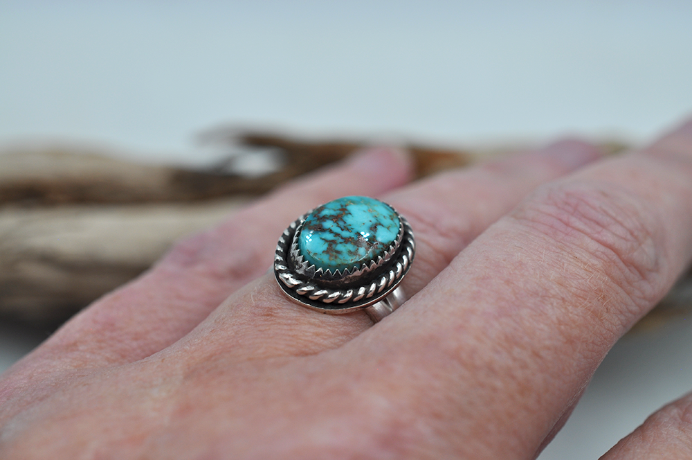 Turquoise Mountain Turquoise Ring • US Size 6