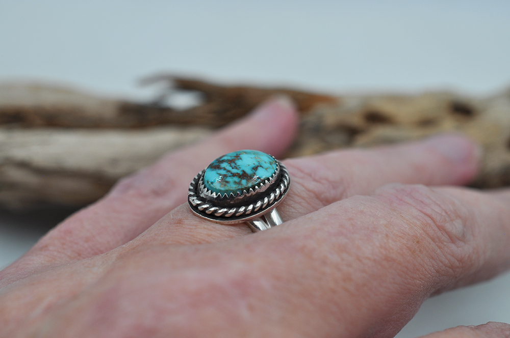 Turquoise Mountain Turquoise Ring • US Size 6