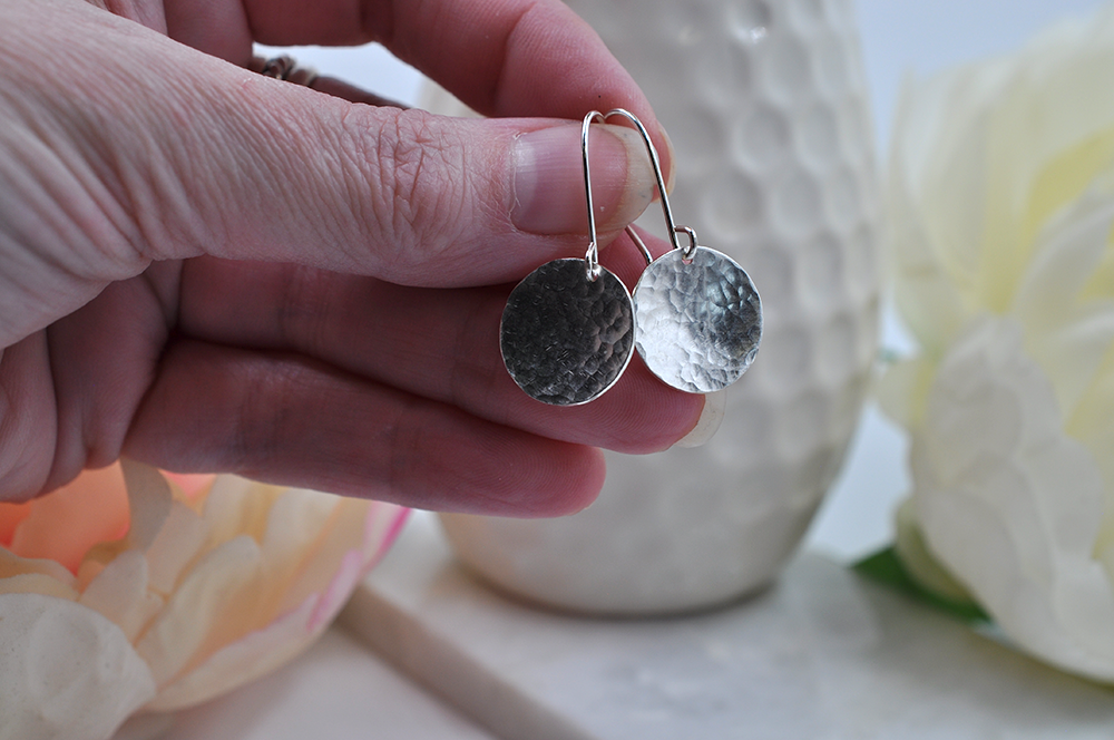 TUESDAY, November 10th • Sterling Silver Hammered Disc Earrings Workshop