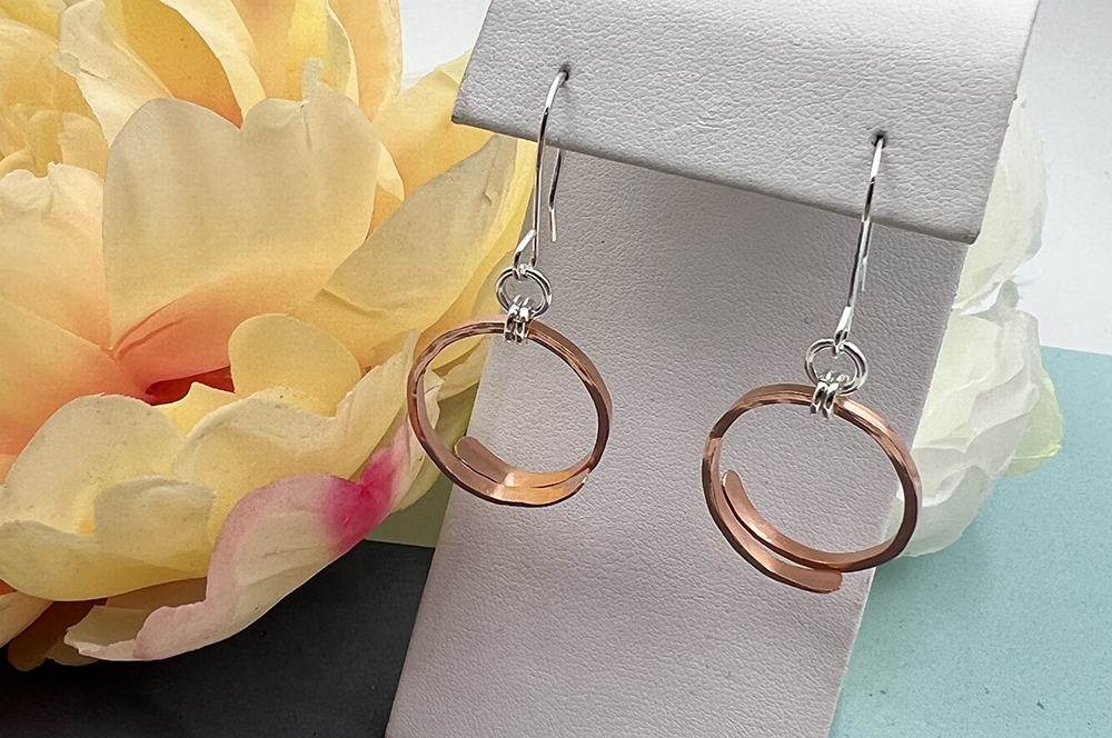 TUESDAY, October 27th • Mixed Metal Silver & Copper Earrings