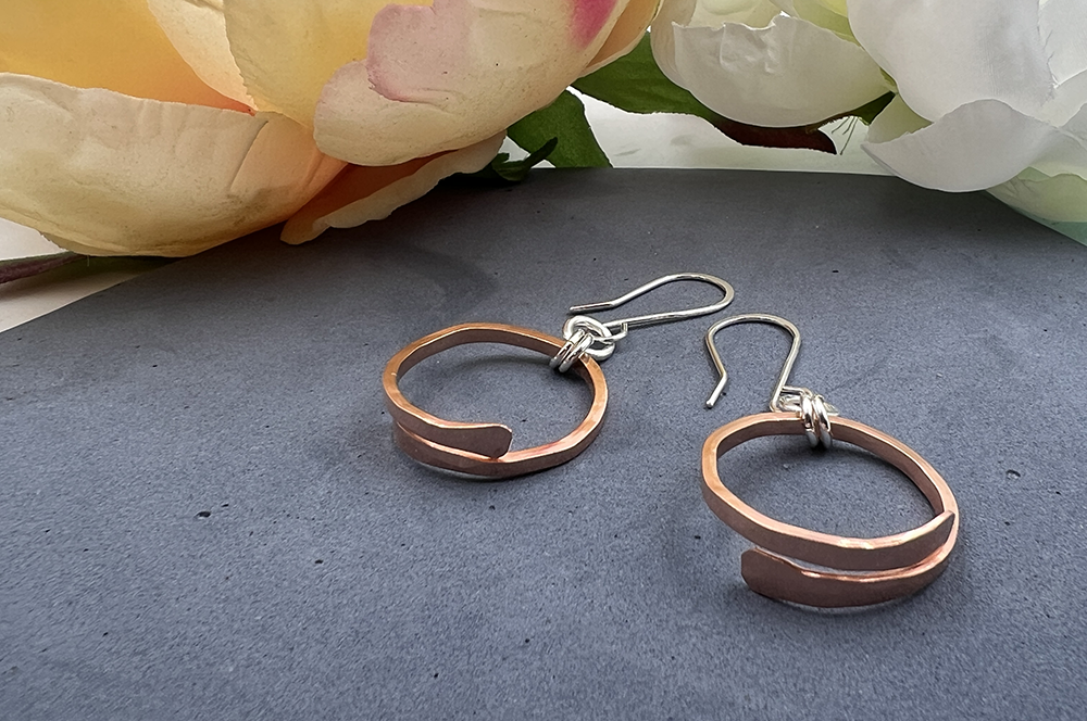 TUESDAY, October 27th • Mixed Metal Silver & Copper Earrings
