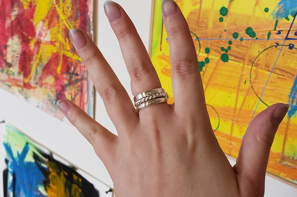 SUNDAY, May 18th • Create Three Sterling Silver Stacking Rings