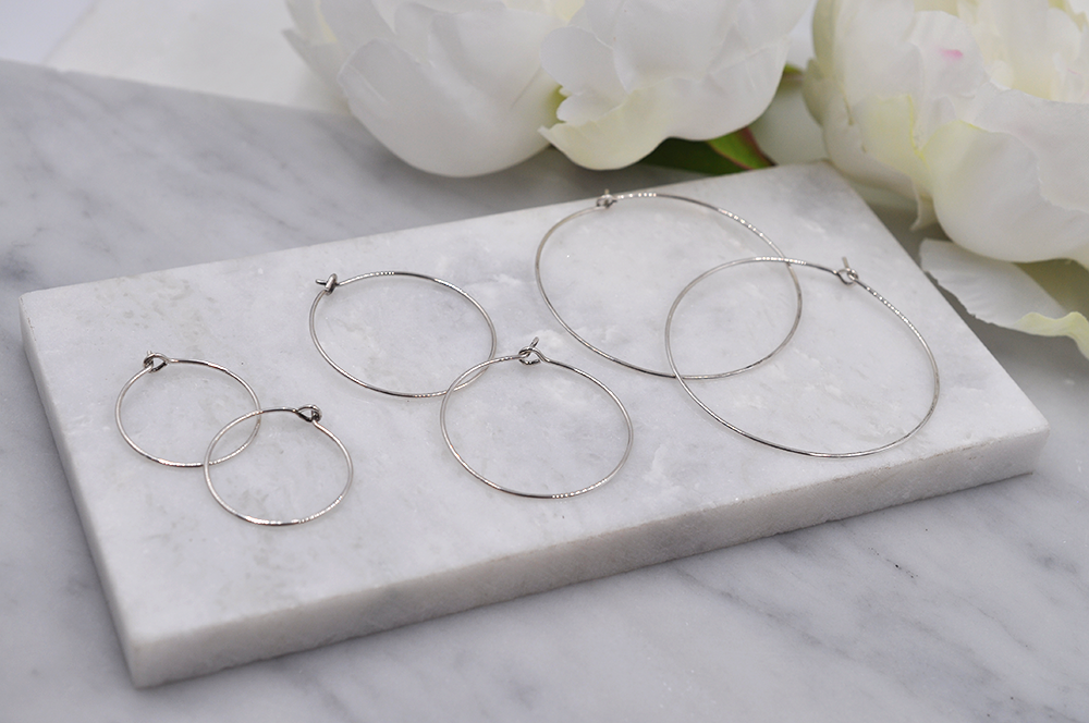 Classic Wire Hoop Earrings • Available in Sterling Silver, 14k Gold-filled and 14k Rose Gold