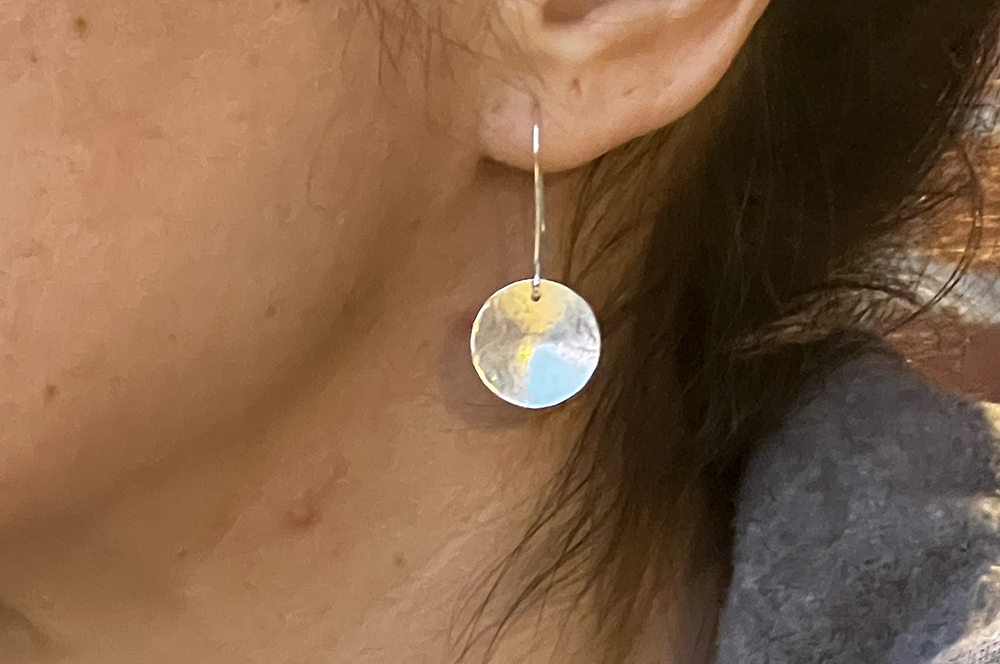 TUESDAY, November 10th • Sterling Silver Hammered Disc Earrings Workshop