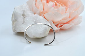 Simple Minimalist Sterling Silver Thin Cuff Bracelet