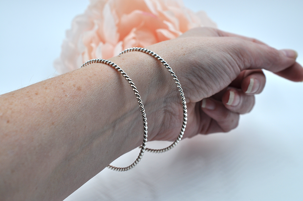 Twisted bracelet silver deals