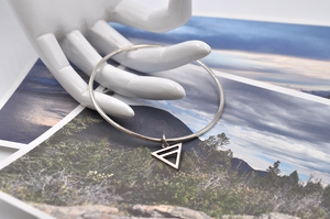 Earth Element Bangle Charm Bracelet in Sterling Silver