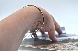 Earth Element Bangle Charm Bracelet in Sterling Silver