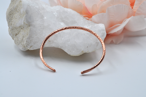 Copper Hammered Cuff Bracelet