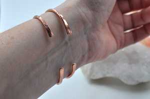 Copper Hammered Cuff Bracelet