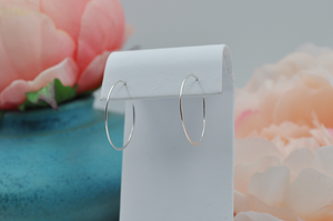 Classic Sterling Silver Small Hammered Hoop Earrings