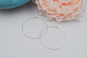 Large Sterling Silver Hoop Earrings