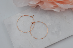 14K Rose Gold Filled Classic Small Hoop Earrings
