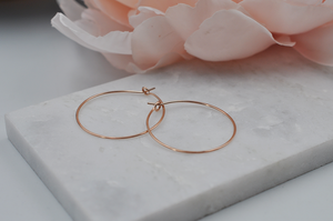 14K Rose Gold Filled Classic Small Hoop Earrings