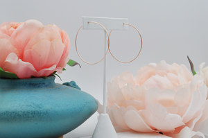 14K Rose Gold Filled Classic Medium Hoop Earrings