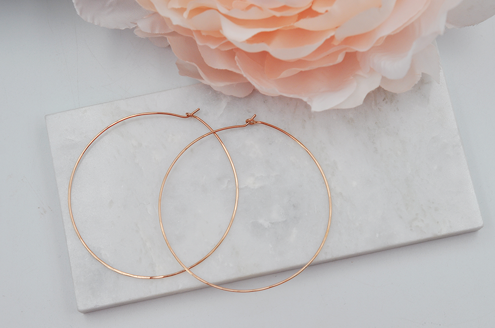 Rose gold online hoop earrings sale