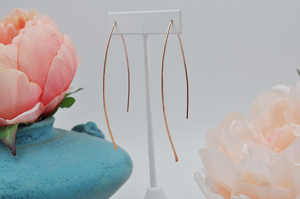 14K Rose Gold Filled Modern Love Open Dangle Earrings