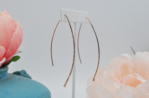 14K Rose Gold Filled Modern Love Open Dangle Earrings