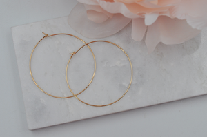 14K Yellow Gold Filled Classic Hoop Earrings