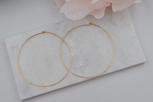 14K Yellow Gold Filled Classic Large Hoop Earrings