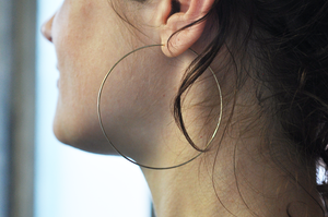14K Yellow Gold Filled Classic Large Hoop Earrings
