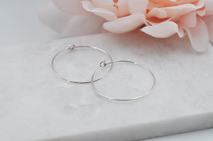 Elegant Small Sterling Silver Hoop Earrings