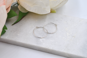 Mini Sterling Silver Wire Hoops