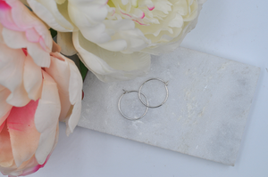 Mini Sterling Silver Wire Hoops