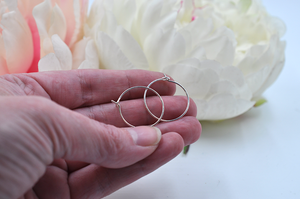 Mini Sterling Silver Wire Hoops