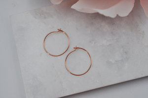 Mini 14K Rose Gold Filled Hoops