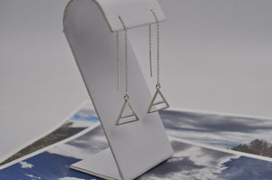 Air Element Threader Earrings in Sterling Silver