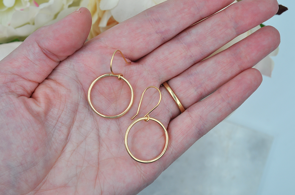 Gold Hoop Earrings Gold Hand Earrings ALL OF Hand Grasping Heart