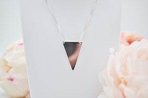 Simple Triangle Silver Necklace