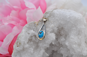 Teardrop Sleeping Beauty Turquoise Necklace