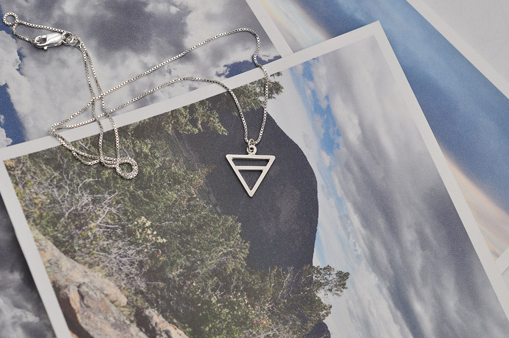 Mini Earth Element Necklace in Sterling Silver