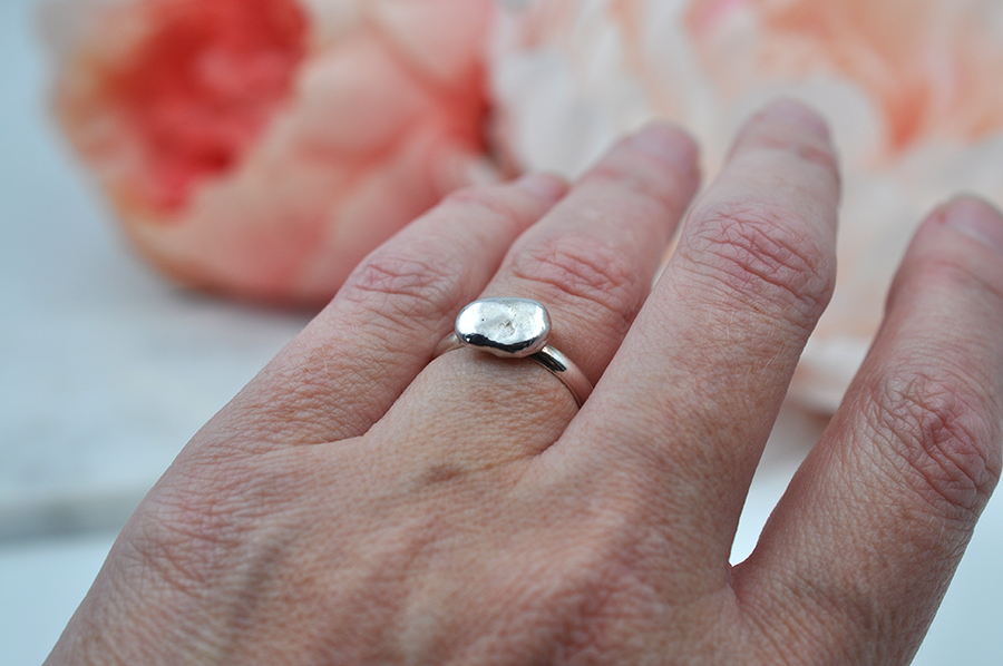 Sterling Silver Nugget Ring • US Size 6