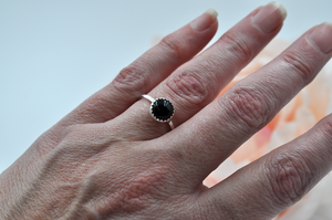 Black Onyx and Sterling Silver Mix & Match Stacking Rings • Available in US Size 6-10